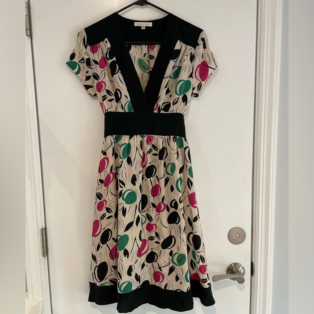 Anthropologie Coreylynn calter cherry print dress. Size 6